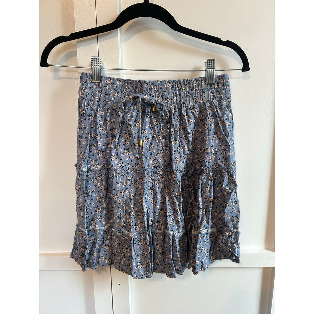 Jun & Ivy Floral Ruffle Skirt Medium